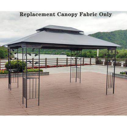 13x10 Ft Patio Gazebo Canopy - Gray Replacement Top Fabric