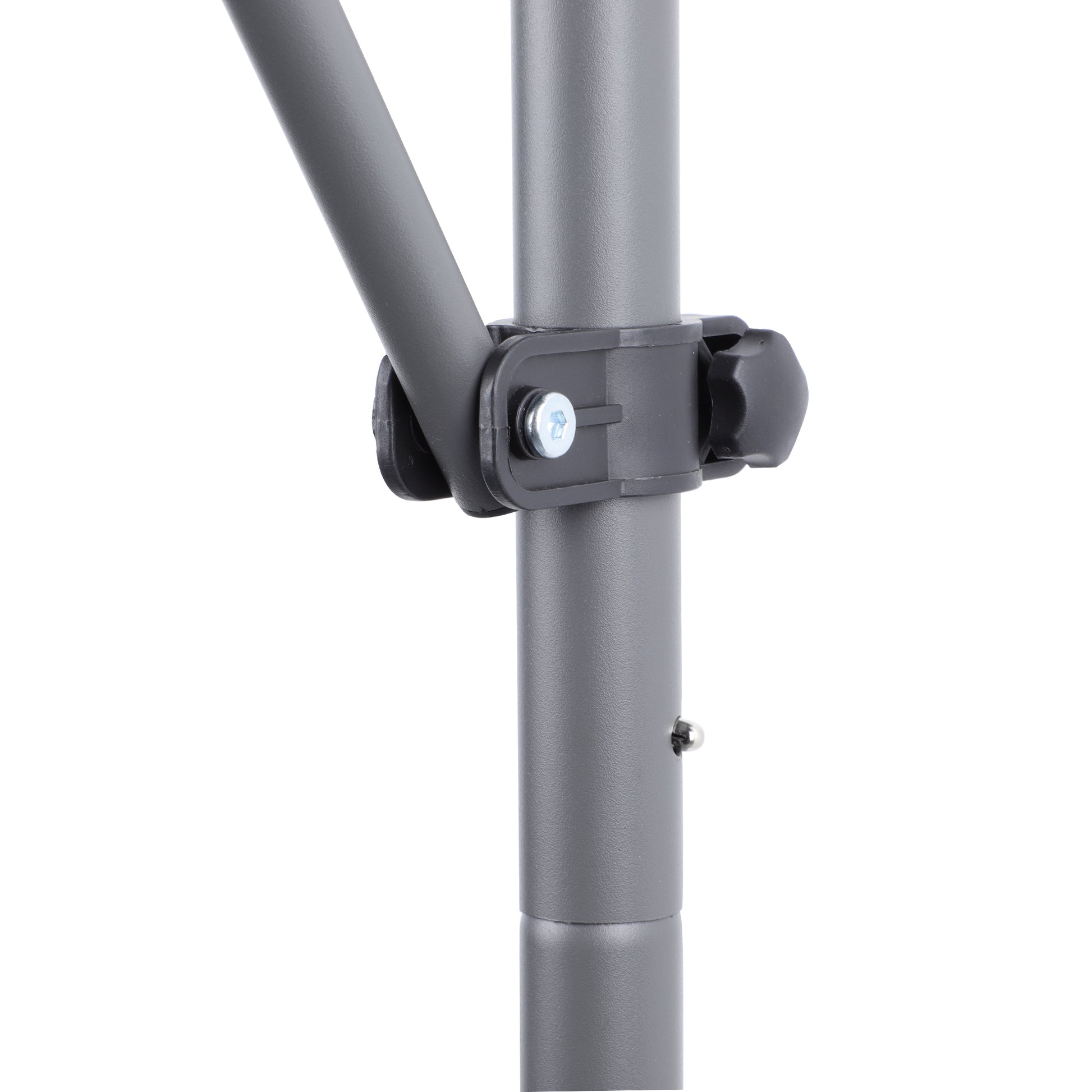 Weather-Ready Grey Retractable Awning - 78" Patio Shade