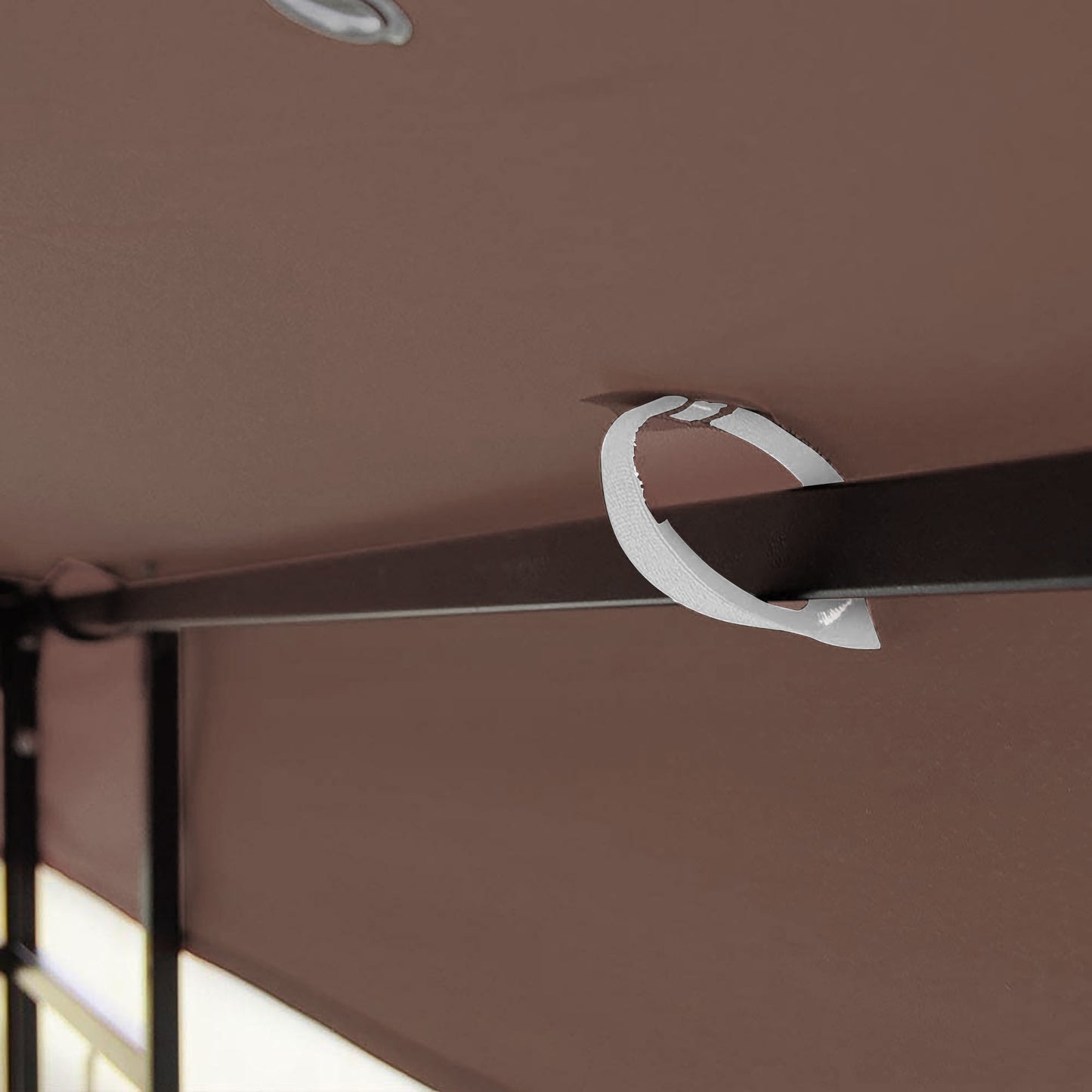 10x10 Ft Patio Gazebo Canopy - Coffee Fabric Replacement Top