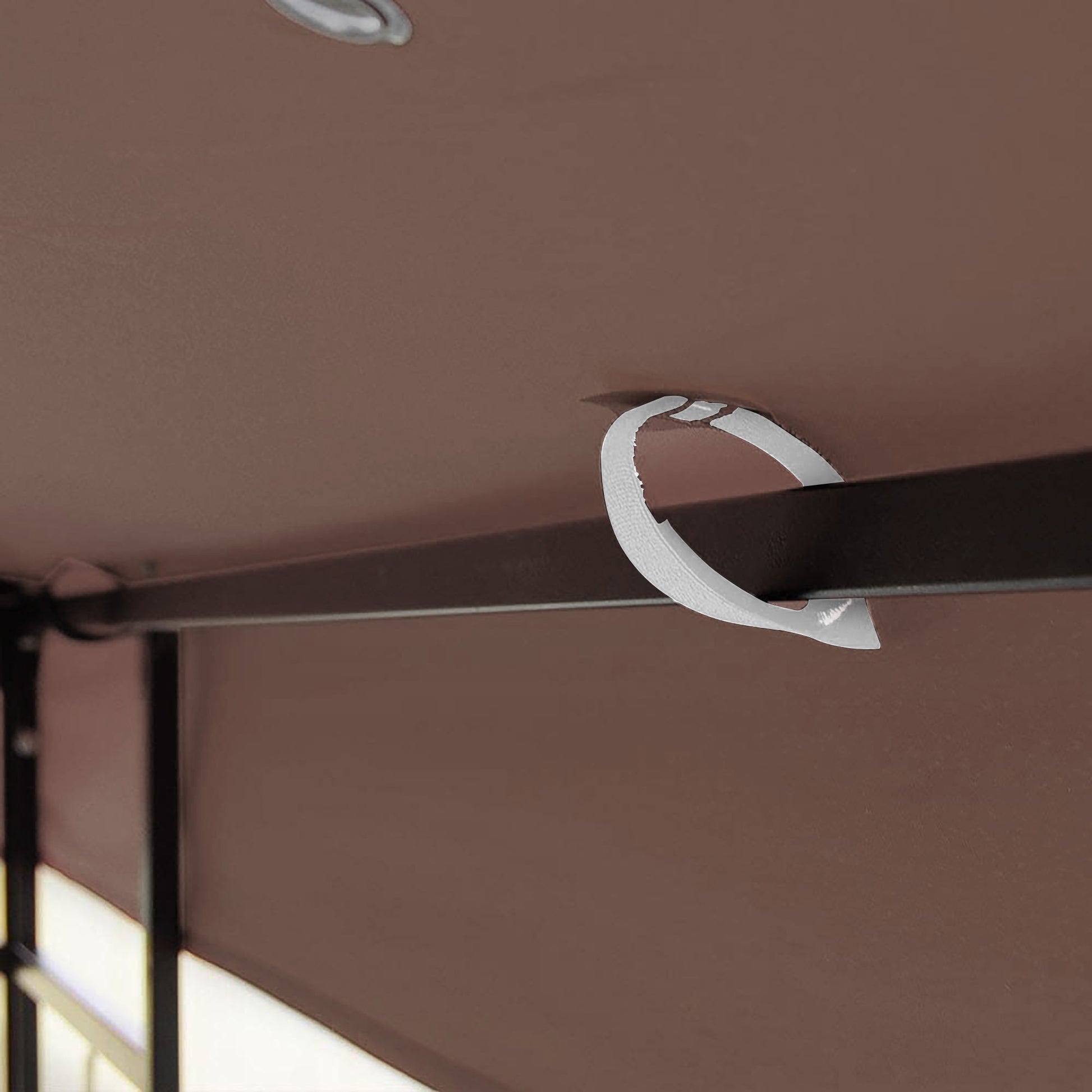 10x10 Ft Patio Gazebo Canopy - Coffee Fabric Replacement Top