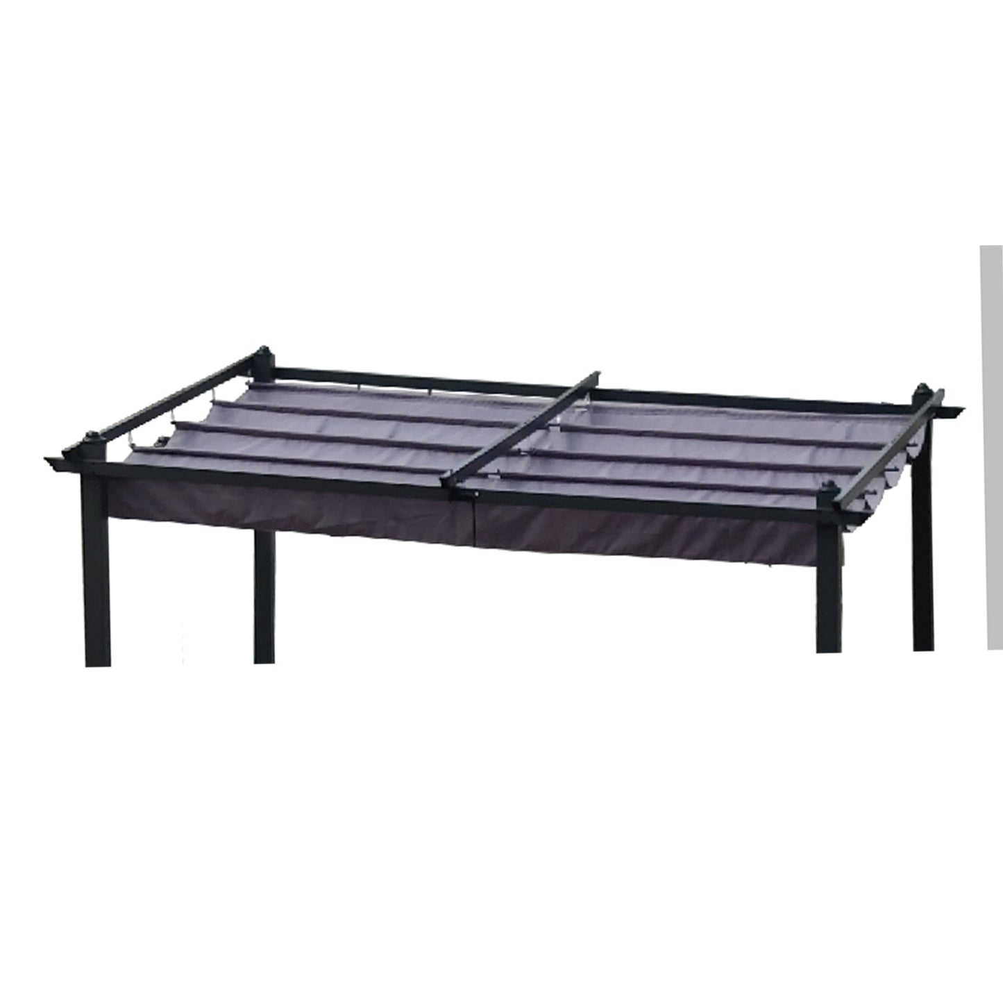 13x10 Ft Gray Polyester Pergola Canopy Replacement Top