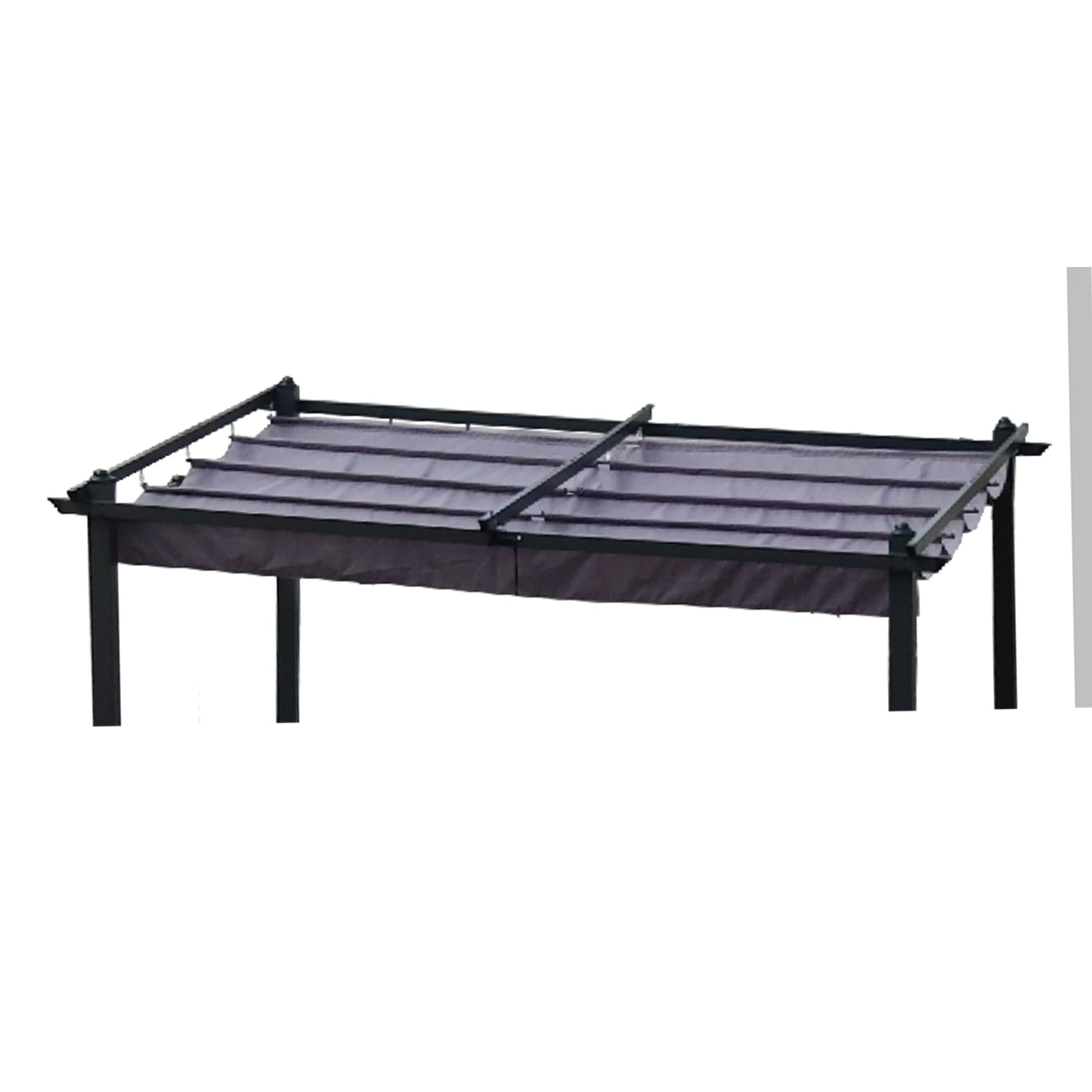 13x10 Ft Gray Polyester Pergola Canopy Replacement Top