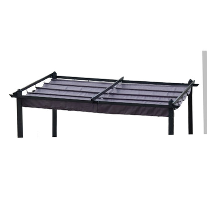 13x10 Ft Gray Polyester Pergola Canopy Replacement Top