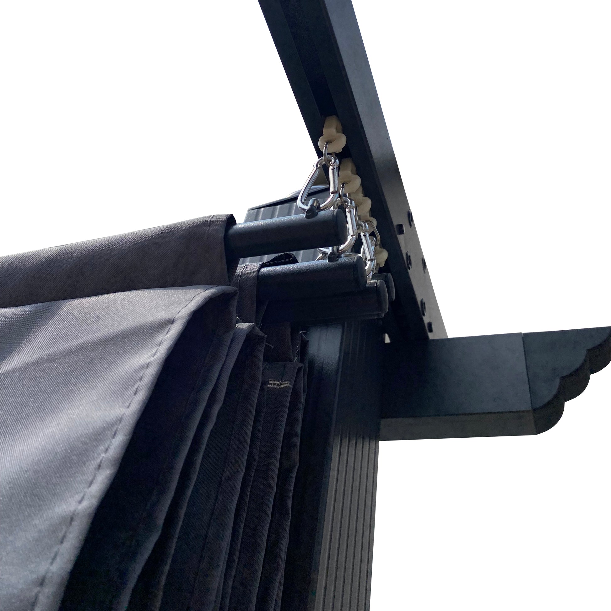 13x10 Ft Gray Polyester Pergola Canopy Replacement Top
