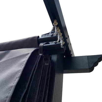 13x10 Ft Gray Polyester Pergola Canopy Replacement Top