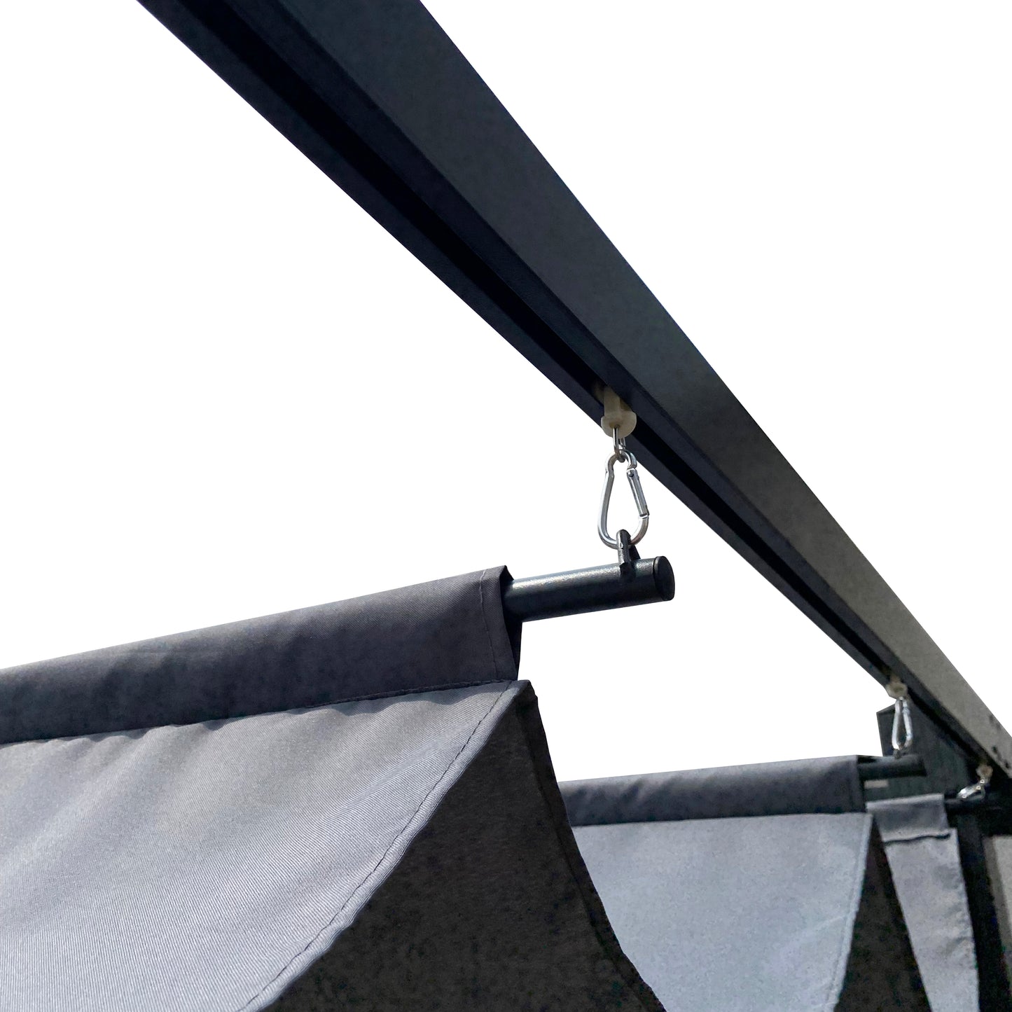 13x10 Ft Gray Polyester Pergola Canopy Replacement Top