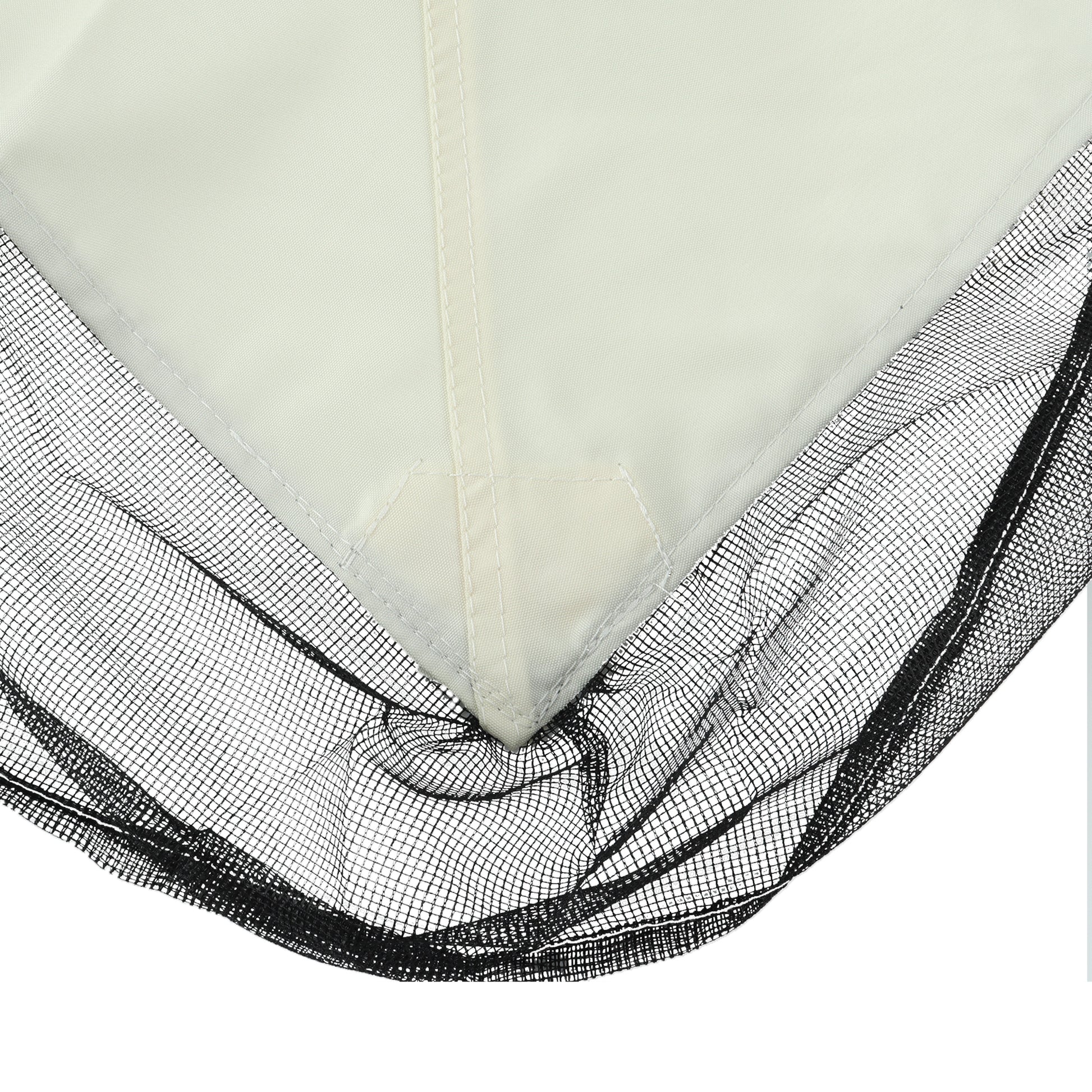 White Fabric Gazebo Canopy Replacement Top 10x12