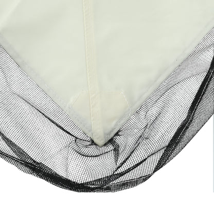 White Fabric Gazebo Canopy Replacement Top 10x12