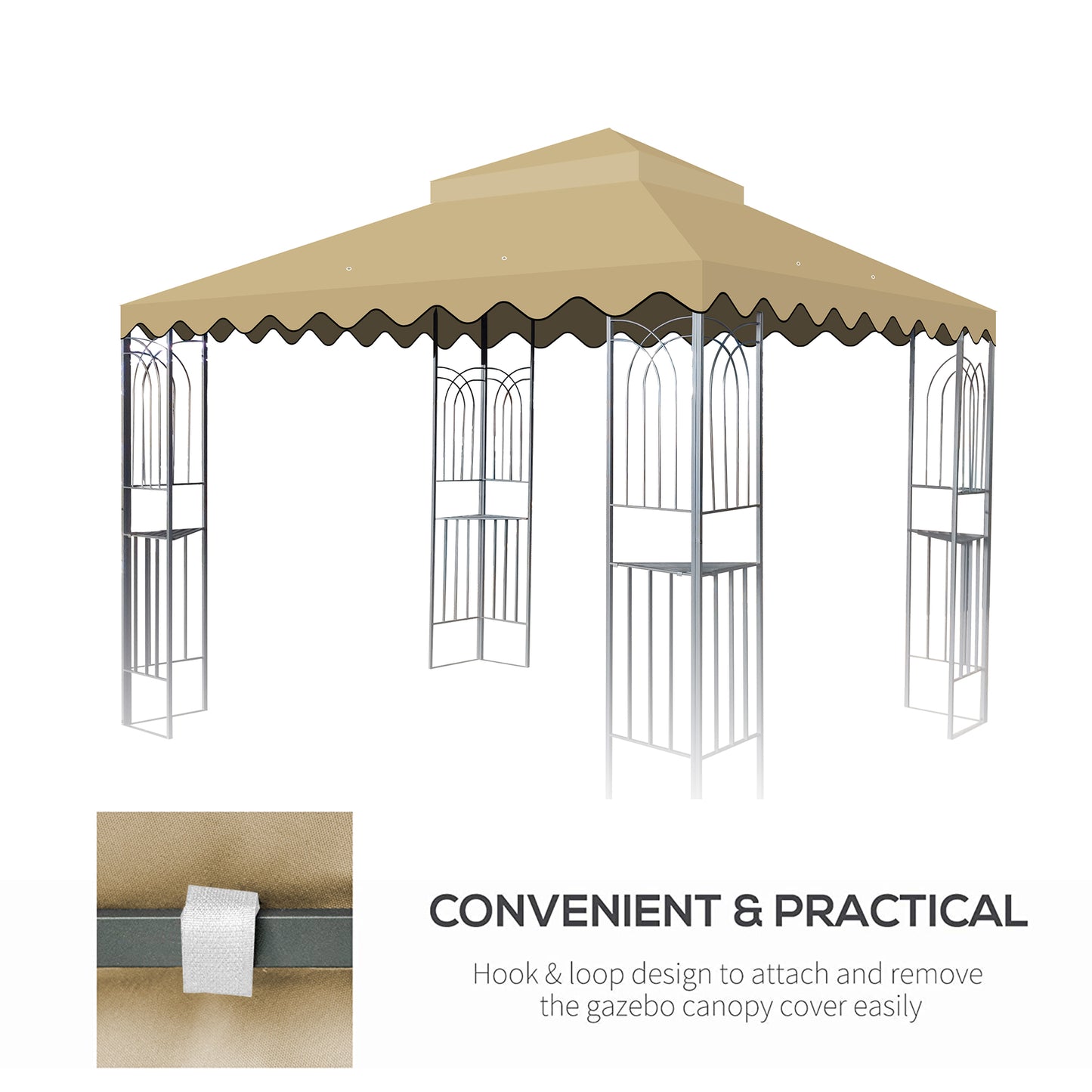 10x10 Ft Patio Gazebo Canopy - Weather-Ready Shade