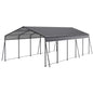 Metal Carport 13 ×26.5 FT Heavy Duty with Galvanized Steel Roof, Metal Garage Canopy with Galvanized Steel Roof & Frame, Car Tent Outdoor Storage Shed for Car, Boats and Truck, Gray