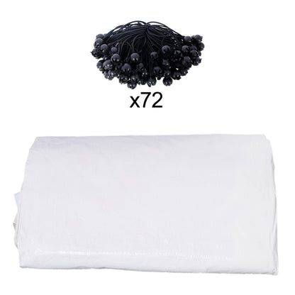 10x20ft Carport Canopy Cover - Waterproof UV Protection, Elastic Buckles