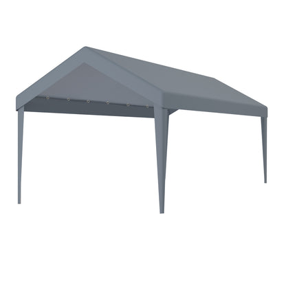 12x20ft Carport Canopy Cover - Grey Polypropylene