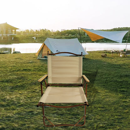 Natural Aluminium Folding Chair Set of 4 for Patio Garden Seating