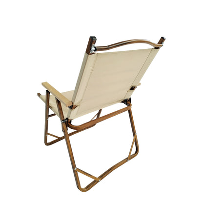 Natural Aluminium Folding Chair Set of 4 for Patio Garden Seating