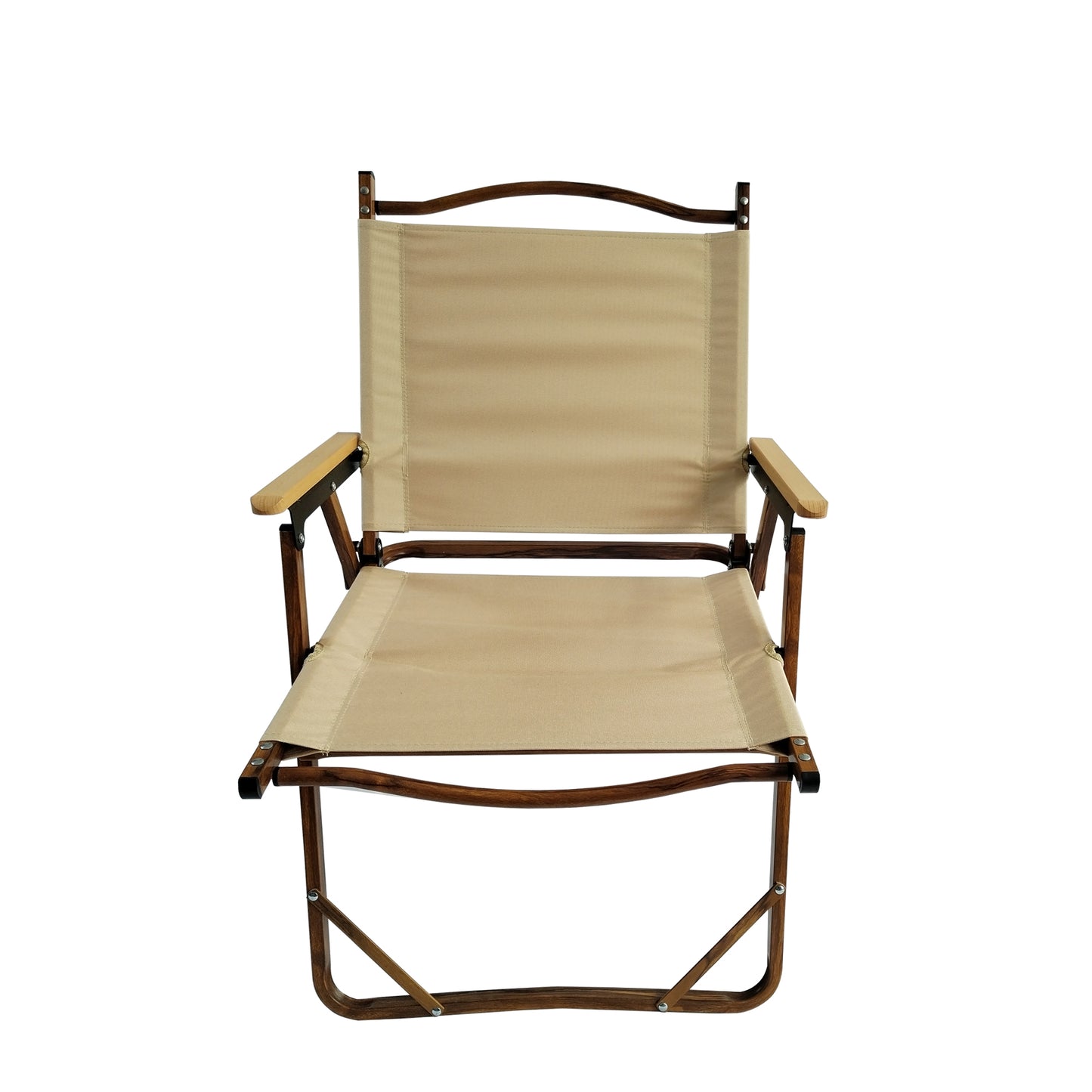 Natural Aluminium Folding Chair Set of 4 for Patio Garden Seating
