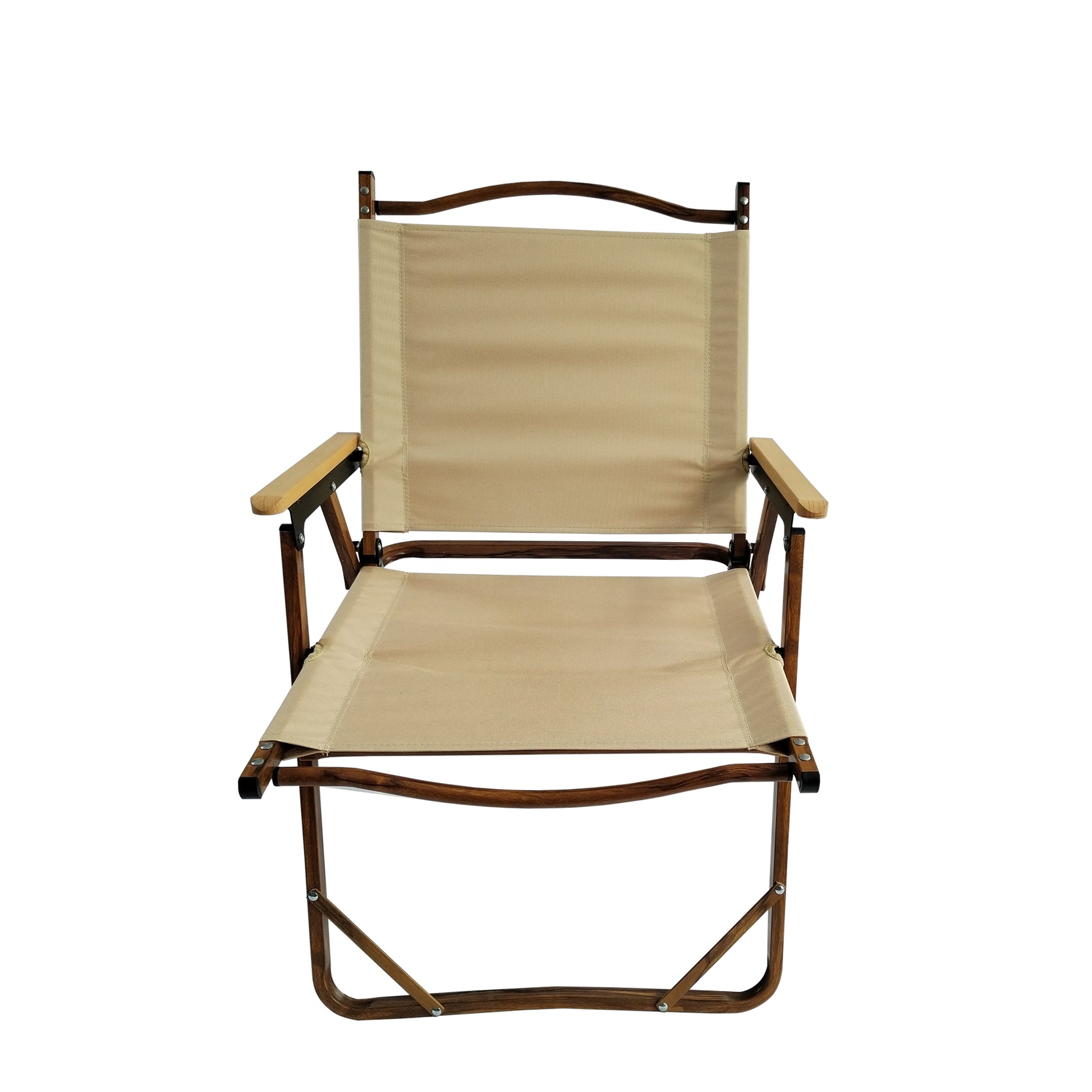 Natural Aluminium Folding Chair Set of 4 for Patio Garden Seating