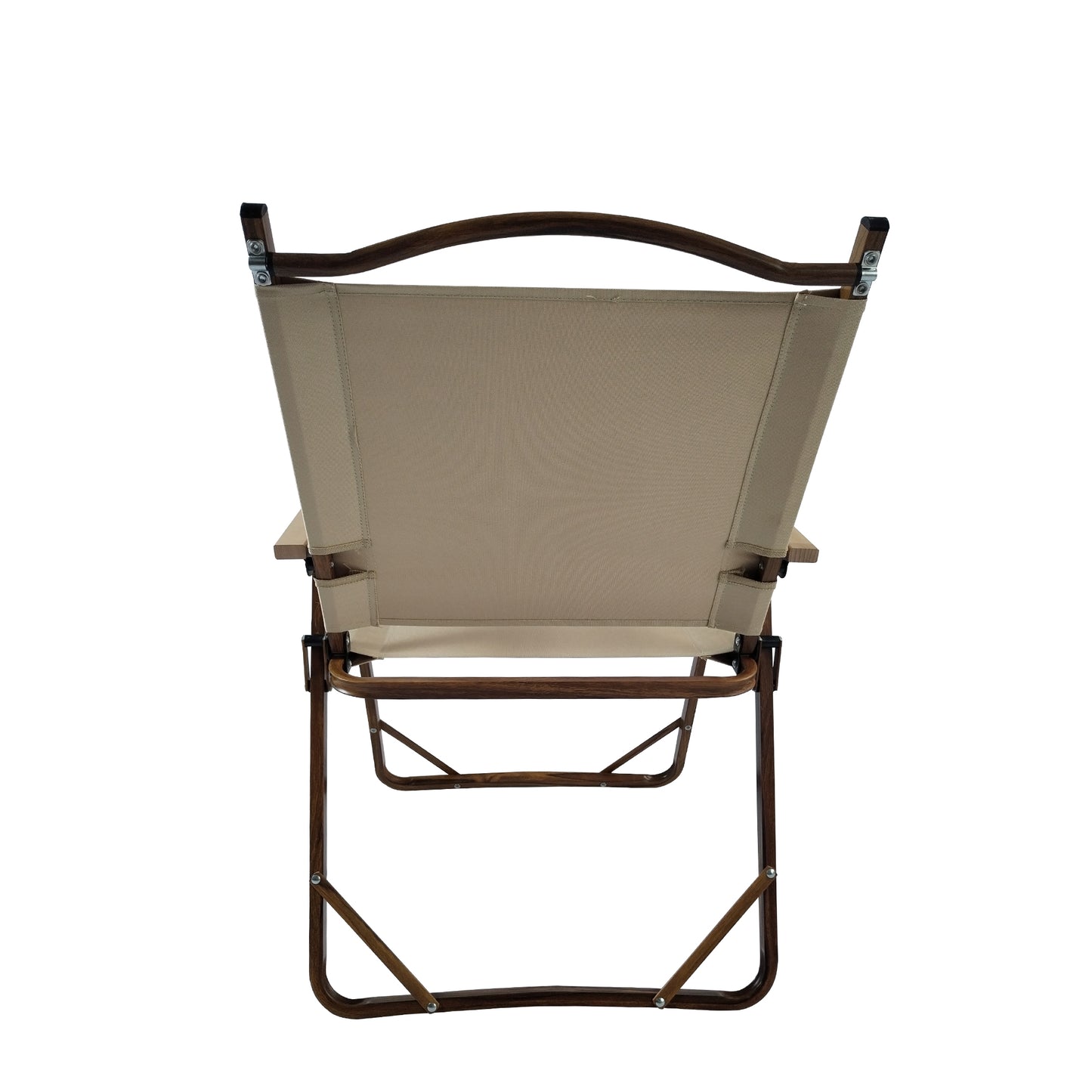 Natural Aluminium Folding Chair Set of 4 for Patio Garden Seating