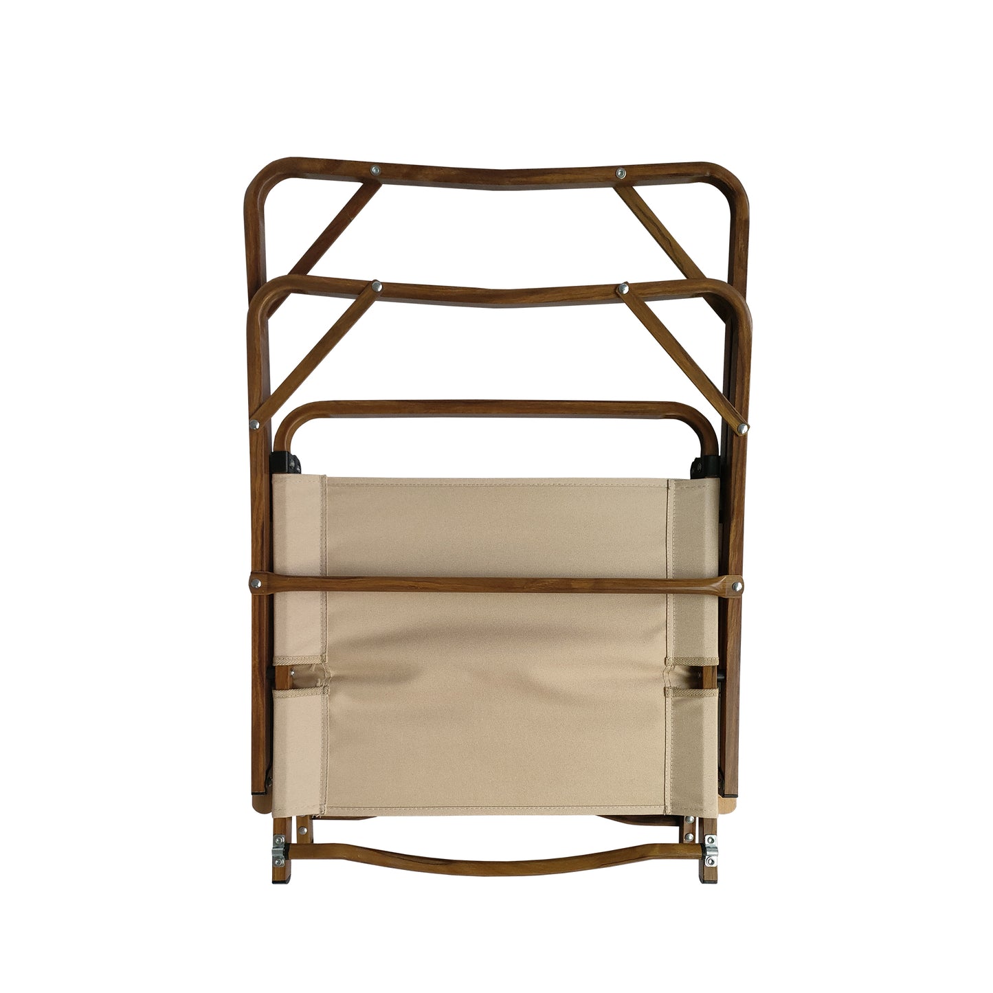 Natural Aluminium Folding Chair Set of 4 for Patio Garden Seating