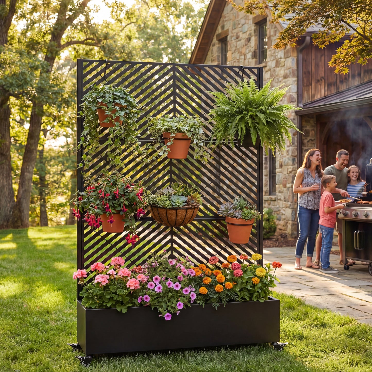 Metal Raised Garden Bed with Wheels - 73" x 47" Planter Box