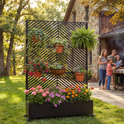 Metal Raised Garden Bed with Wheels - 73" x 47" Planter Box