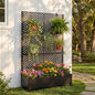 Metal Raised Garden Bed with Wheels and Trellis,73"x47"x16" Planter Box for Climbing Plants, Vegetables & Vines, Features Privacy Screen and Drainage Holes