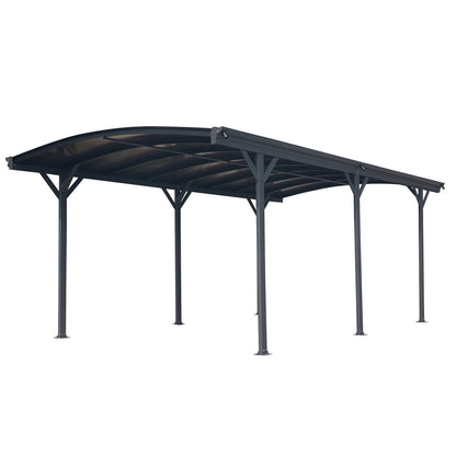 10x19ft Arch Carport - Aluminum Frame & Polycarbonate