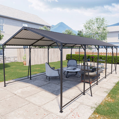 13' x 26.5' Metal Carport - Heavy Duty Outdoor Shelter