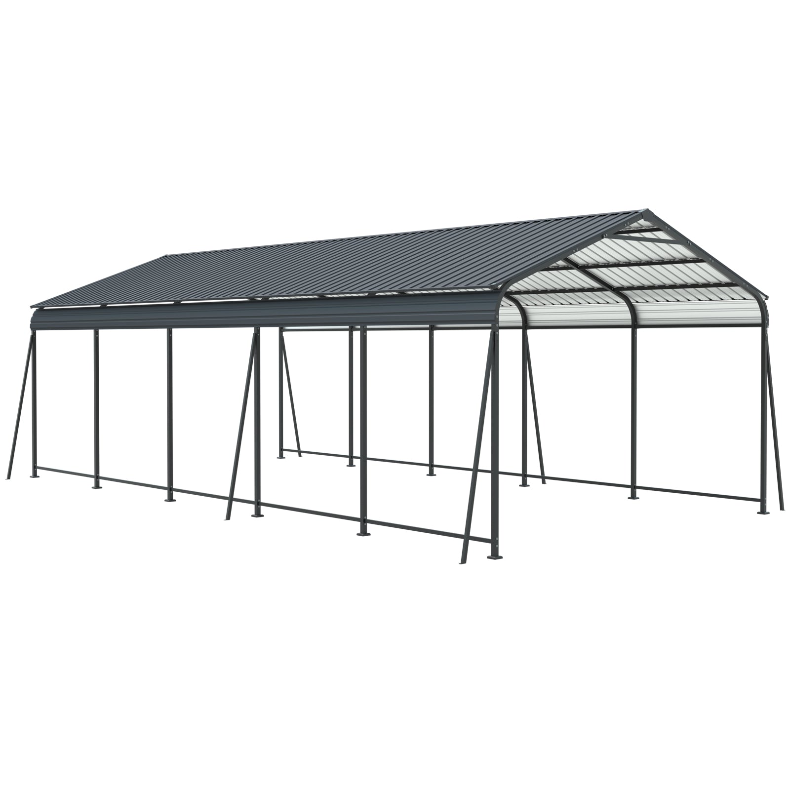 13x26.5ft Metal Carport - Outdoor Storage Shelter