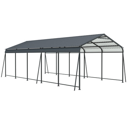 13x26.5ft Metal Carport - Outdoor Storage Shelter