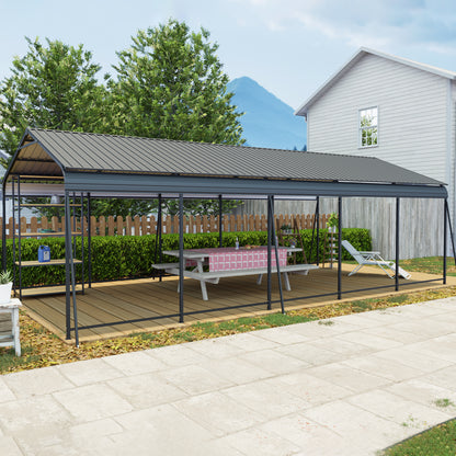 13x26.5ft Metal Carport - Outdoor Storage Shelter