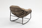 Khaki Outdoor Rocking Chair for Patio and Garden Living