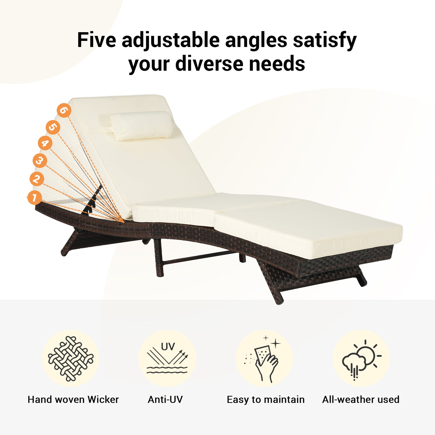 Khaki 2 Person Rattan Outdoor Loungers - Patio Seating