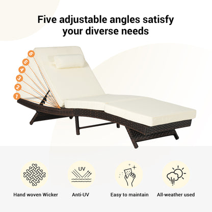 Khaki 2 Person Rattan Outdoor Loungers - Patio Seating