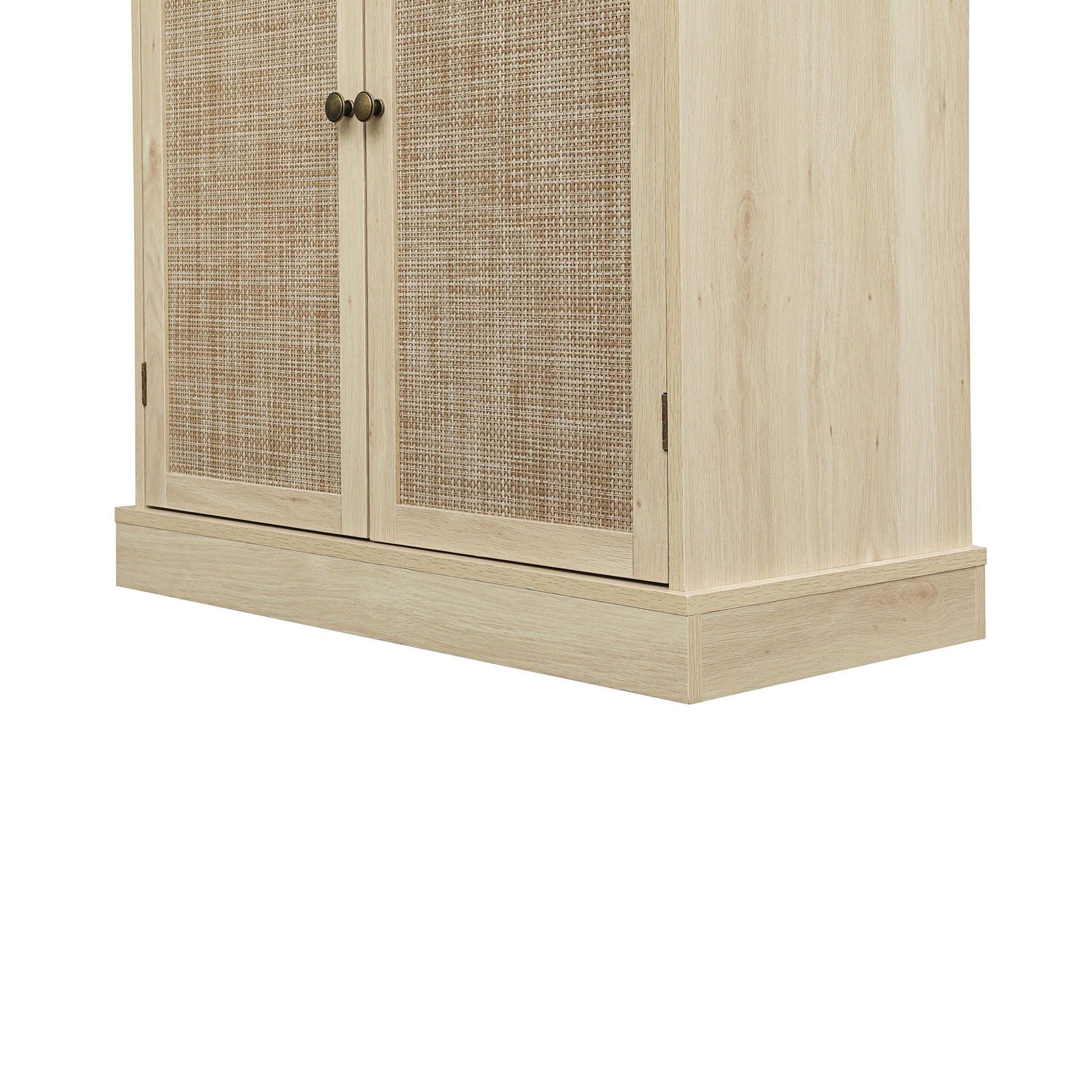 4 Door Cabinet with 1 Drawer, with 4 Adjustable Inner Shelves, Storage Cabinet