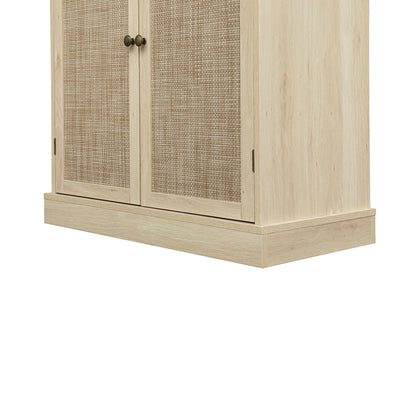 4 Door Cabinet with 1 Drawer, with 4 Adjustable Inner Shelves, Storage Cabinet