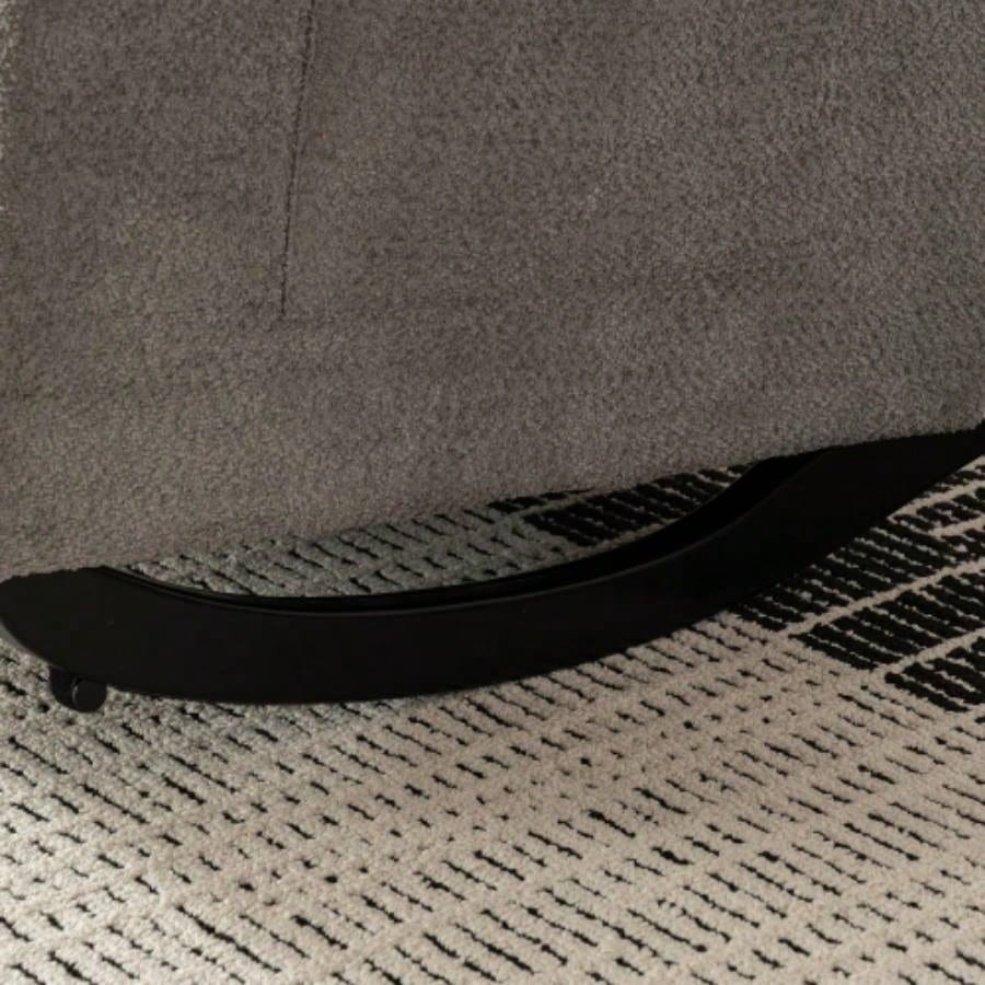 Accent Rocking Chair with Footrest High Back Rubber Wood Rocking Bedroom Living Space