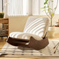 Comfortable Glider Rocking Chair, High - Quality Upholstery Glider Chair, Solid Wood Frame, Multiple Settings Accent Reading Chair Bedroom, Living Room, Nursery