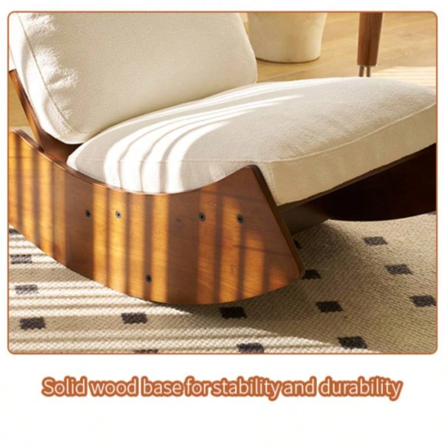 Comfortable Glider Rocking Chair, High - Quality Upholstery Glider Chair, Solid Wood Frame, Multiple Settings Accent Reading Chair Bedroom, Living Room, Nursery