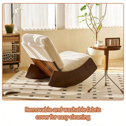 Comfortable Glider Rocking Chair, High - Quality Upholstery Glider Chair, Solid Wood Frame, Multiple Settings Accent Reading Chair Bedroom, Living Room, Nursery