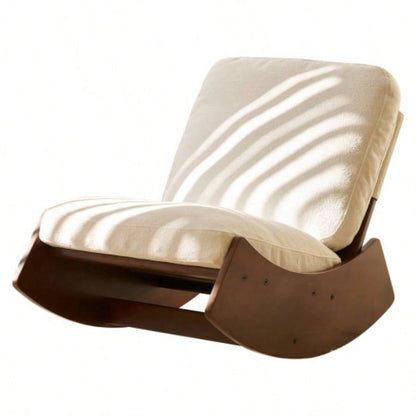 Comfortable Glider Rocking Chair, High - Quality Upholstery Glider Chair, Solid Wood Frame, Multiple Settings Accent Reading Chair Bedroom, Living Room, Nursery
