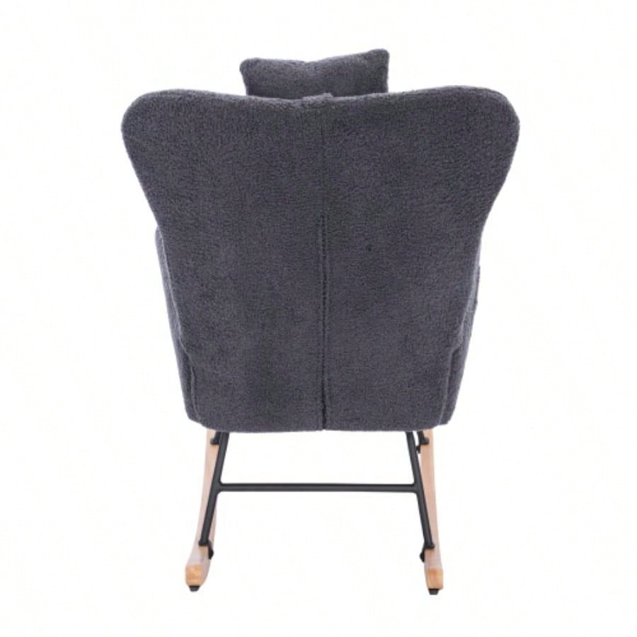 Teddy Upholstered Nursery Rocking Chair Living Room BedroomDARK Teddy