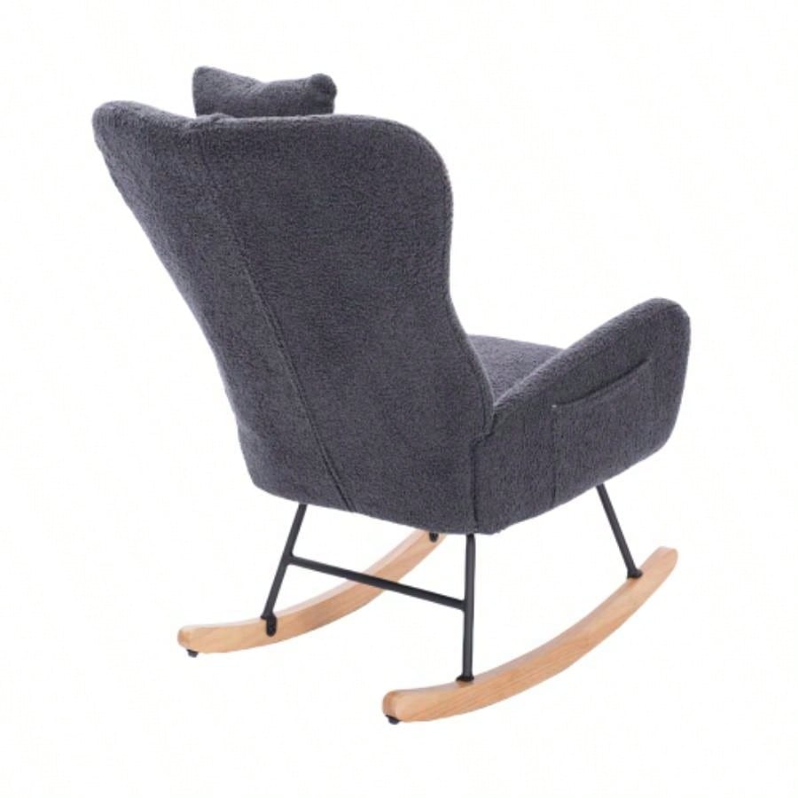 Teddy Upholstered Nursery Rocking Chair Living Room BedroomDARK Teddy
