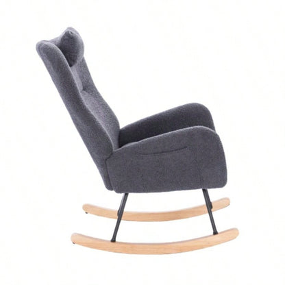 Teddy Upholstered Nursery Rocking Chair Living Room BedroomDARK Teddy