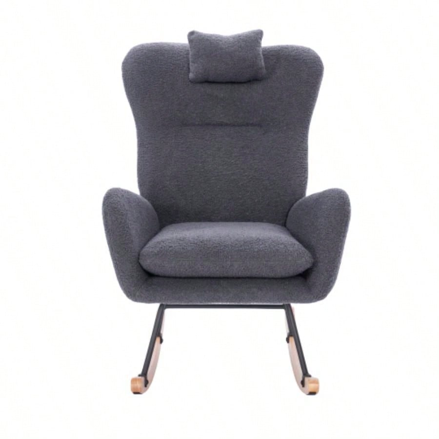 Teddy Upholstered Nursery Rocking Chair Living Room BedroomDARK Teddy