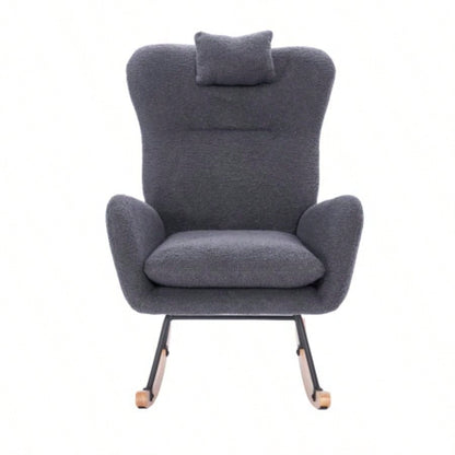 Teddy Upholstered Nursery Rocking Chair Living Room BedroomDARK Teddy