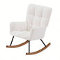 Comfy Upholstered Lounge Chair Rocking Chair with High Backrest, Nursing, Reading, Napping