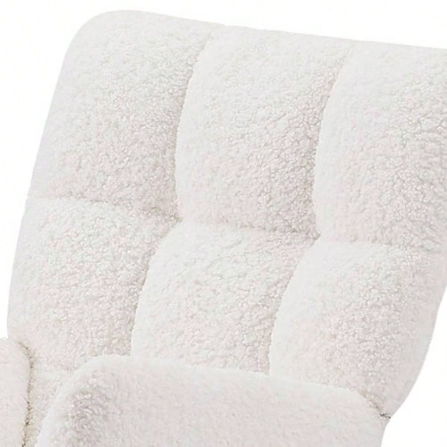 Comfy Upholstered Lounge Chair Rocking Chair with High Backrest, Nursing, Reading, Napping