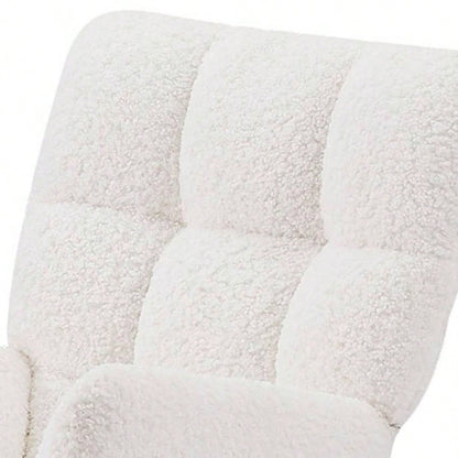 Comfy Upholstered Lounge Chair Rocking Chair with High Backrest, Nursing, Reading, Napping