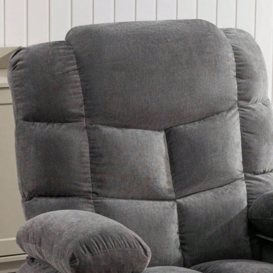 Massage Rocker Recliner Chair Rocking Chairs Adults Oversized with 2 Cup Holders, USB Charge Port Soft Features a Manual Massage and Heat. A+B