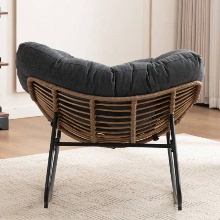 Rocking Chair, Chenille Upholstered Accent Chair, Modern Nursery Rocking Chair Living Room, Bedroom, Apartment